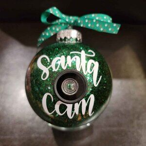 Santa's Always Watching  Santa Cam Hand Crafted ornament